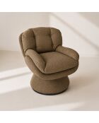Sillón giratorio Gustave marrón - 80x69x77,5 cm