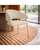Ensemble table  fauteuils Quito écru /naturel - 220x90x75cm
