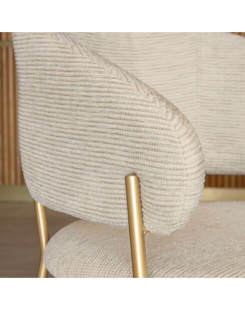 Ensemble table  fauteuils Quito écru /naturel - 220x90x75cm