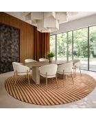 Ensemble table  fauteuils Quito écru /naturel - 220x90x75cm