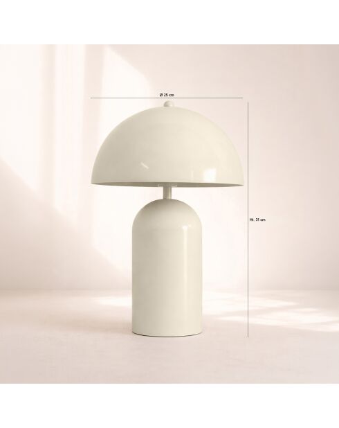 Lampe à poser Chloe beige - 25x25x37cm