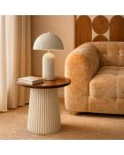 Lampe à poser Chloe beige - 25x25x37cm