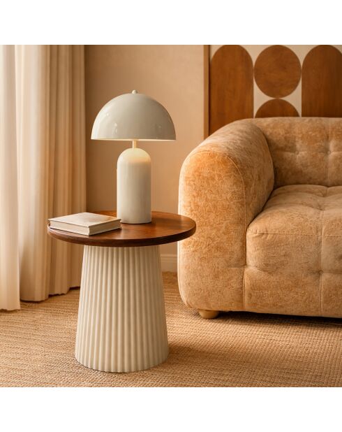 Lampe à poser Chloe beige - 25x25x37cm