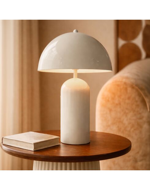 Lampe à poser Chloe beige - 25x25x37cm