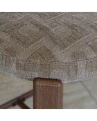 2 sillas de bar Suzie taupe/madera - 50x50x90 cm