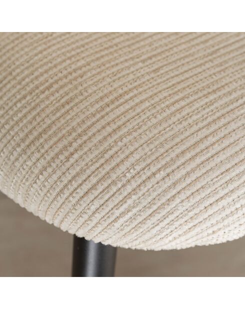 Set de mesa y 6 sillas Leonie, color crudo/natural, 200 cm