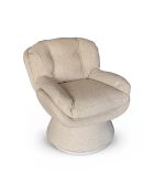 Sillón giratorio Gustave beige - 74x61x70 cm