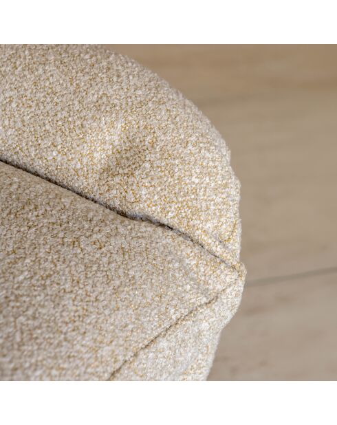 Fauteuil pivotant Gustave beige - 74x61x70 cm