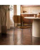 Lot de 2 chaises  Glam marron - 49x42x78cm