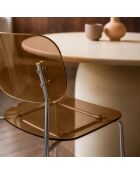 Lot de 2 chaises  Glam marron - 49x42x78cm