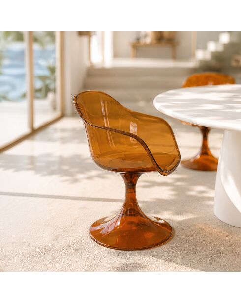 Lot de 2 fauteuils Glam orange - 62x53x81 cm