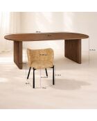 Juego de sillones y mesa Suzan amarillo/natural - 230 x 90 x 76 cm