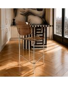 2 chaises de bar Glam  marron -  49x42x88 cm