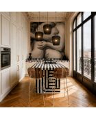 2 chaises de bar Glam  marron -  49x42x88 cm