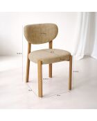 Set de 2 sillas Suzie beige - 55x48x80,5 cm