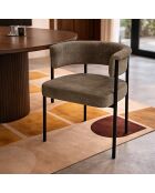 Ensemble table extensible + 6 fauteuils colette coffee - D.180/220cm