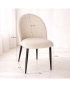 Set de 2 sillas Leonie negro/crudo - 50,5 x 50,5 x 85,5 cm