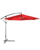 Sombrilla de puerta redonda roja de lona de 180 g, 300 cm de diámetro