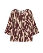 Mehrfarbige Viskosebluse mit Afeliami-Muster