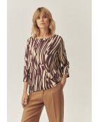 Mehrfarbige Viskosebluse mit Afeliami-Muster