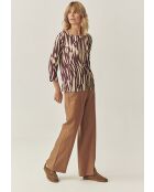 Mehrfarbige Viskosebluse mit Afeliami-Muster