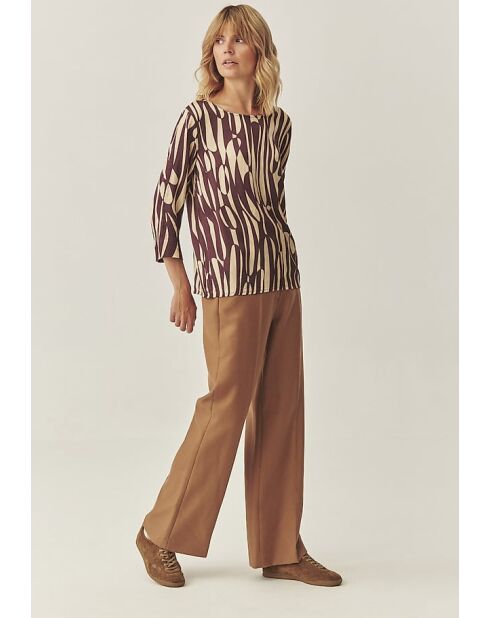 Mehrfarbige Viskosebluse mit Afeliami-Muster