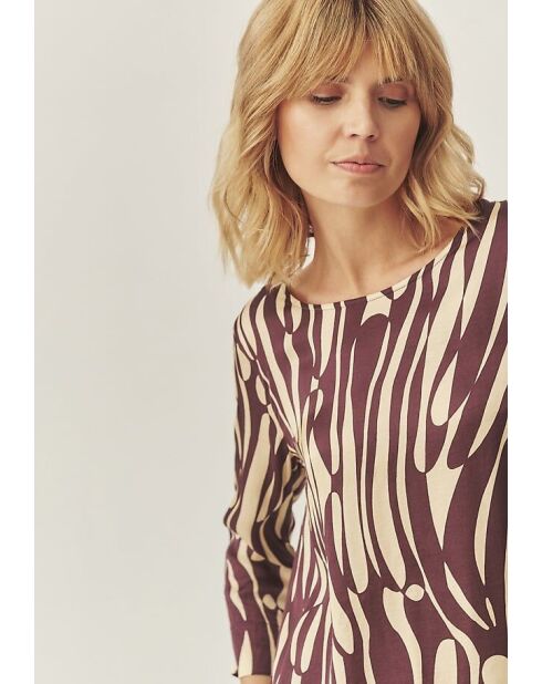 Mehrfarbige Viskosebluse mit Afeliami-Muster