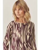 Mehrfarbige Viskosebluse mit Afeliami-Muster