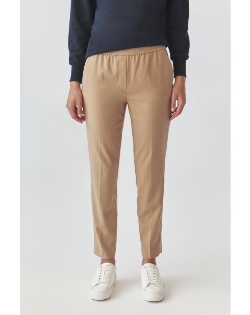 Beigefarbene Kamelhose Milti 1
