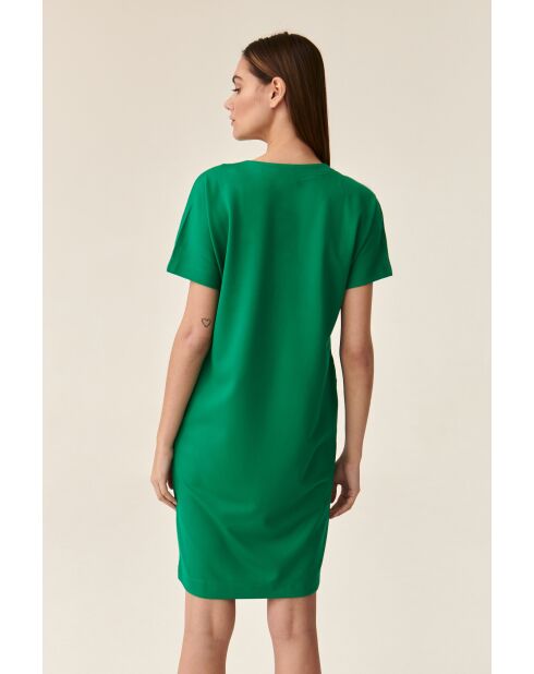 Radimi groene gebreide jurk
