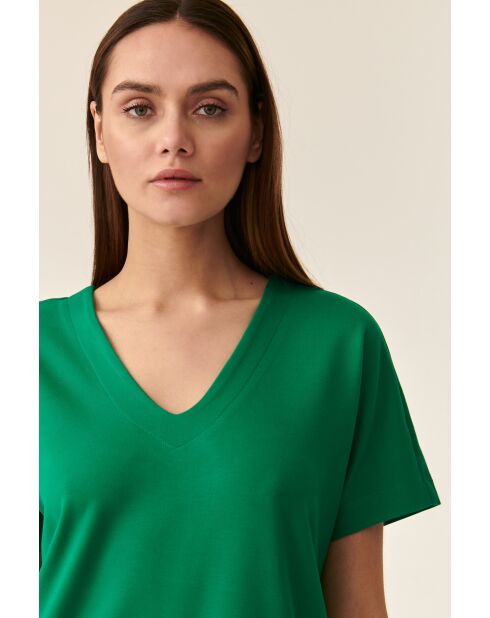 Radimi groene gebreide jurk
