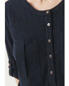 Marineblaue Baumwollstrickbluse Alja