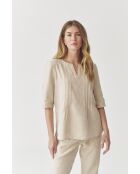 Blouse en lin Pamo beige chiné