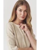 Blouse en lin Pamo beige chiné