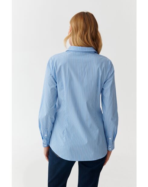 Blaues Baumwollhemd Elisha 1