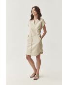 Beigefarbenes Baumwollkleid Samantika