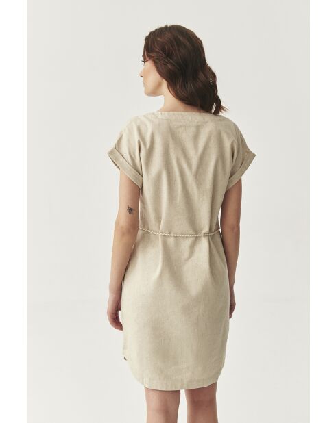Beigefarbenes Baumwollkleid Samantika