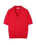 Blaxo intens rode gebreide blouse