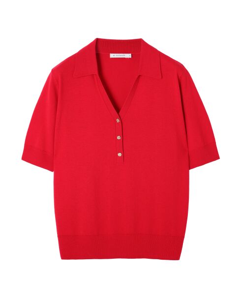 Blaxo intens rode gebreide blouse