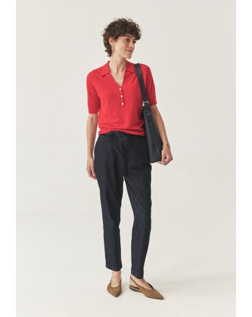 Blaxo intens rode gebreide blouse