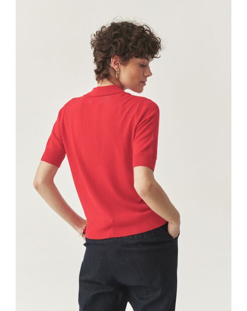 Blaxo intens rode gebreide blouse