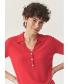 Blaxo intens rode gebreide blouse