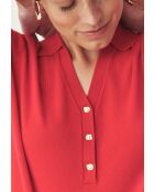 Blaxo intens rode gebreide blouse