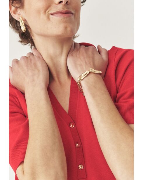 Blaxo intens rode gebreide blouse