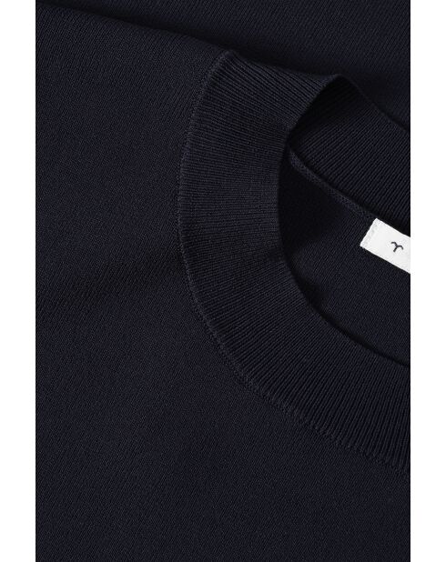 Marineblauwe gebreide blouse Nora