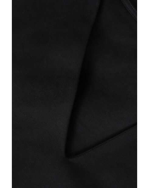 Schwarze Baumwollstrickbluse Victa