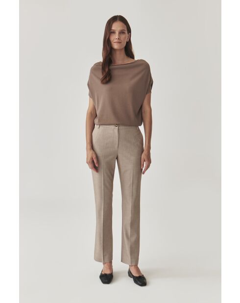 Beige gebreide blouse Ati