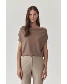 Beige gebreide blouse Ati