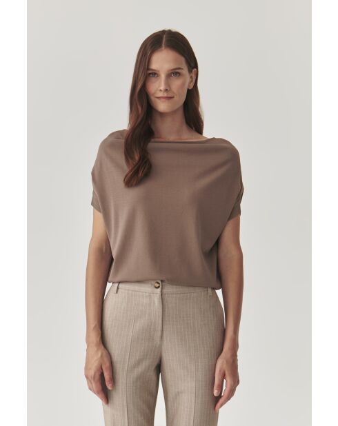 Beige gebreide blouse Ati