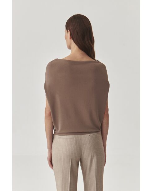 Beige gebreide blouse Ati
